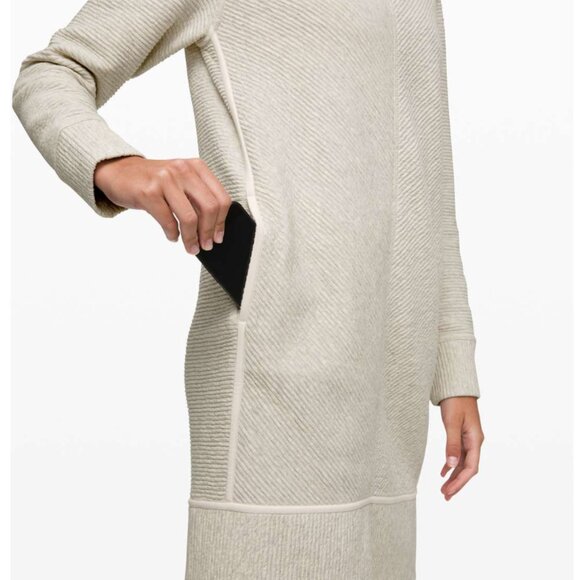 Lululemon On Repeat Dress Heathered Light Ivory SZ 4 - Picture 5 of 11
